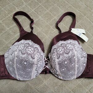 Cacique 44C Lace overlay full coverage bra